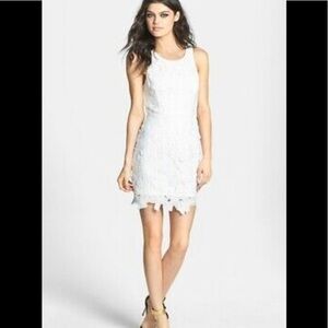 Easel Lace Eyelet Sleeveless Stretch  Dress SZ L